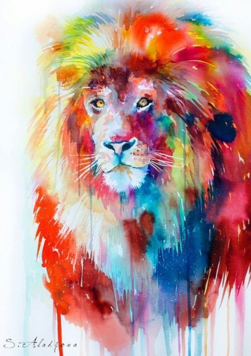 Lion Watercolor