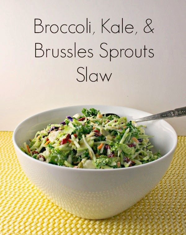 Broccoli, Kale, and Brussels Sprouts Slaw