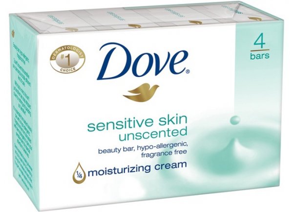 Dove Sensitive Skin Unscented Beauty Bar