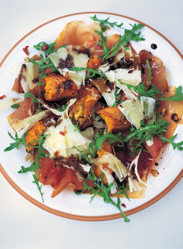 Warm Salad of Roasted Squash, Prosciutto & Pecorino