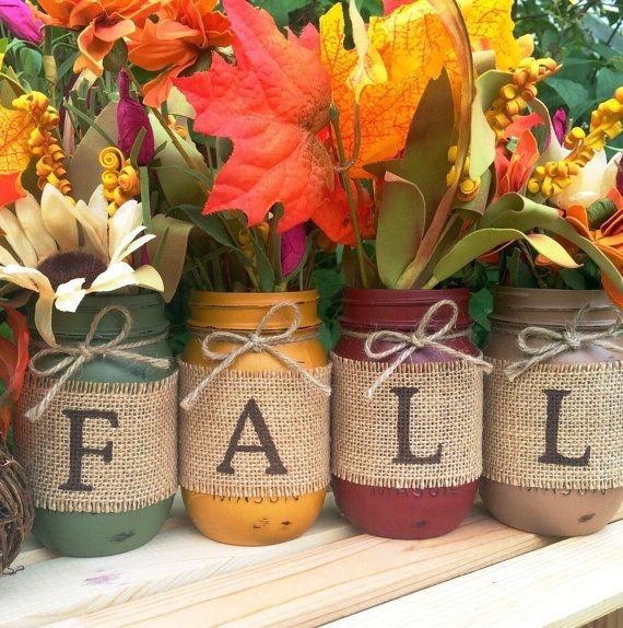 Hand Painted Mason Jars
