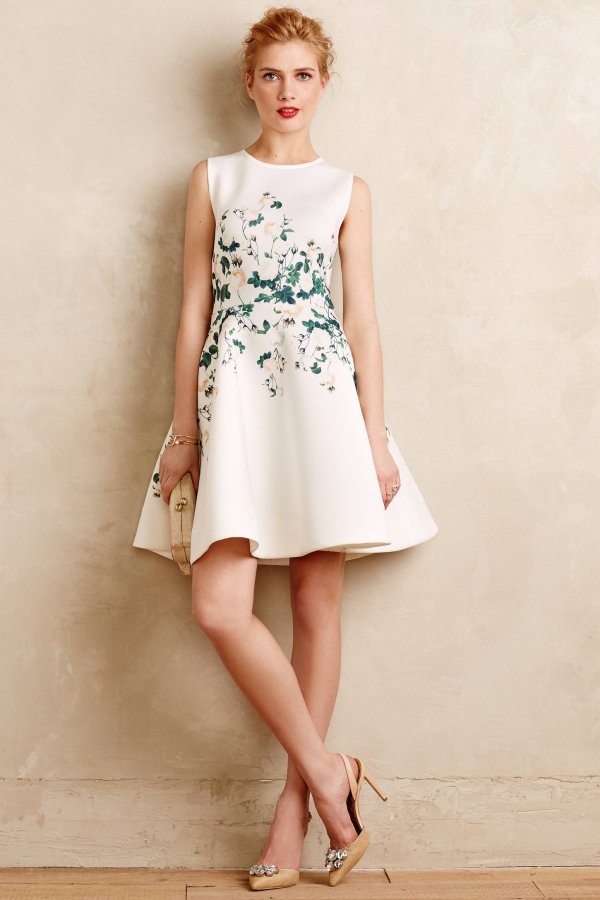 Anthropologie Sweetheart Roses Dress