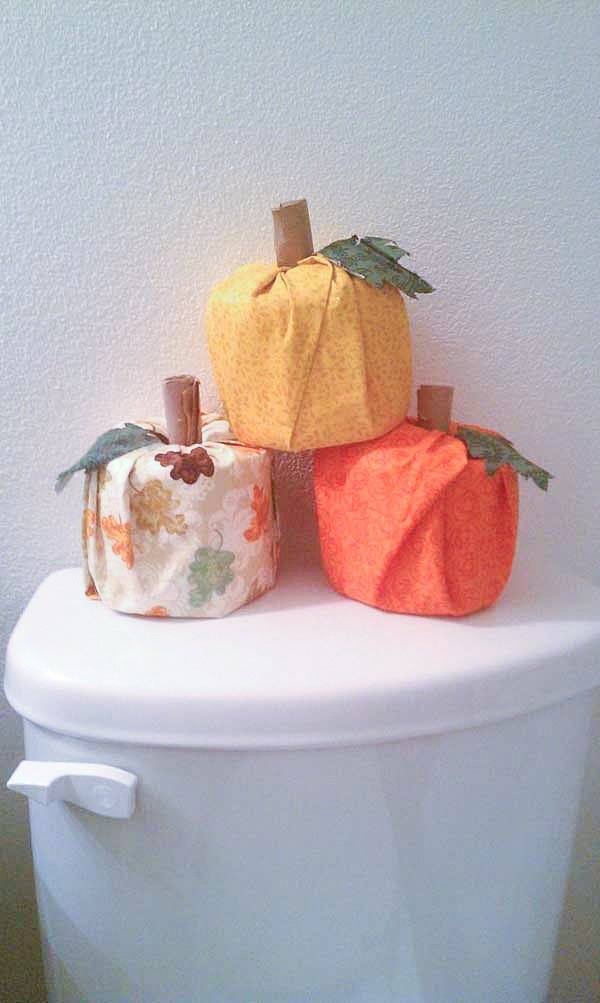 Turn Toilet Paper into Pumpkins