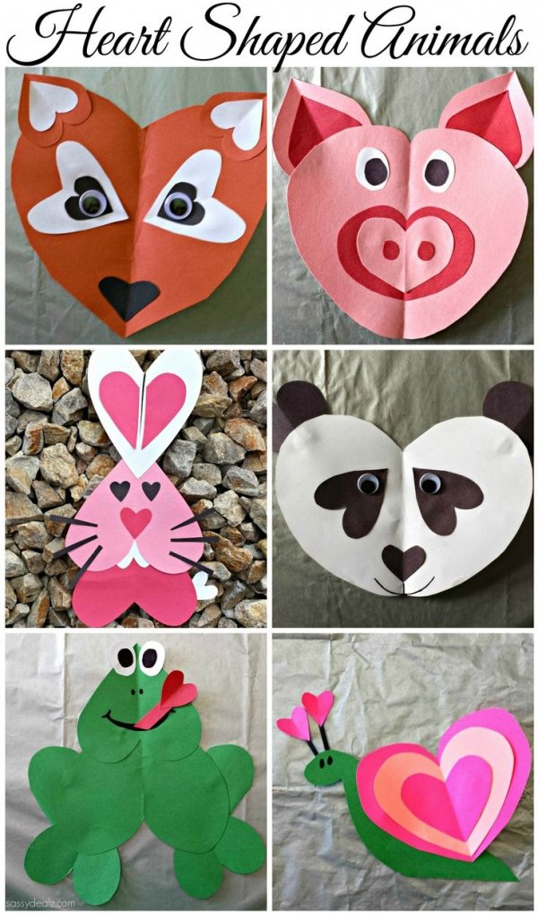 Heart Shaped Animal Crafts