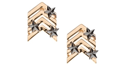 Disaya Military Striped Stud Earrings