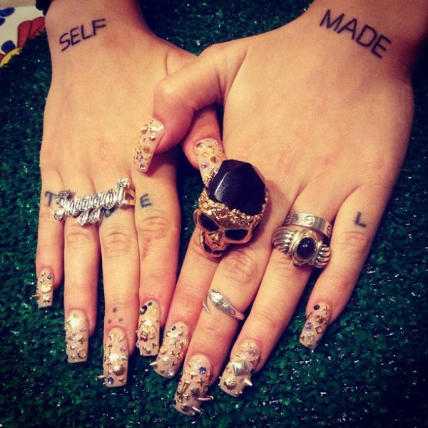 nail, finger, hand, manicure, tattoo,