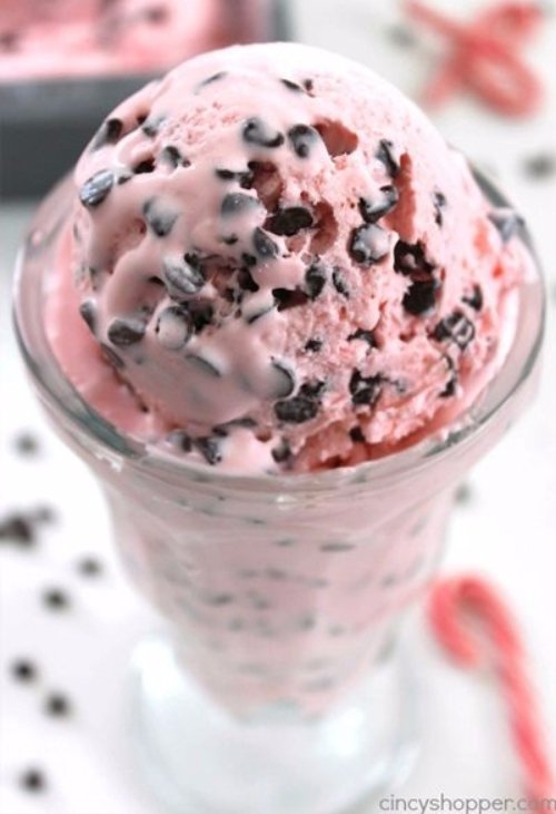 No Churn Peppermint Chocolate Chip Ice Cream