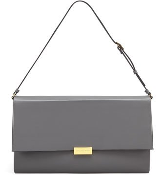 Faux-Napa Boxy Shoulder Bag