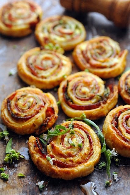 Ricotta Pinwheels with Chorizo and Basil