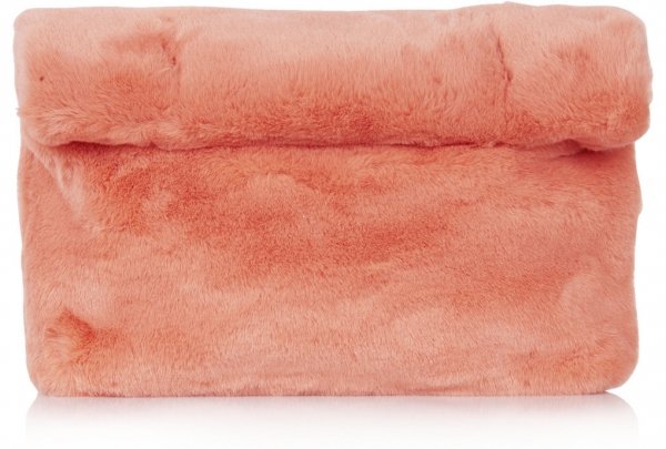 Faux Fur Roll-Top Clutch