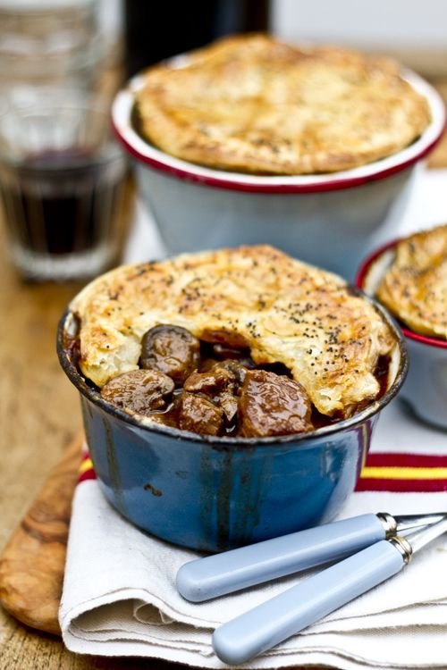 Beef, Guinness, and Mushroom Pot Pie