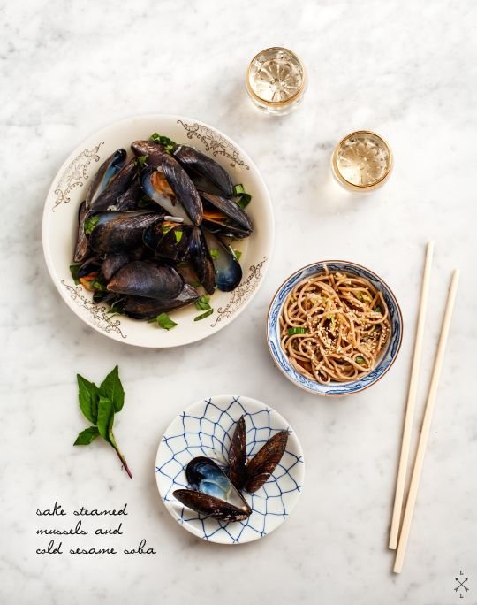 Sake Steamed Mussels