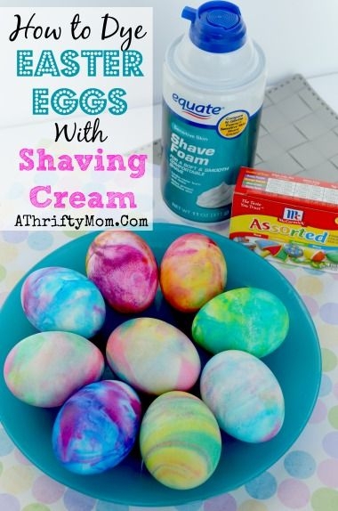 Dye Eggs with Shaving Cream