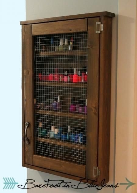 Nail Polish Cabinet DIY