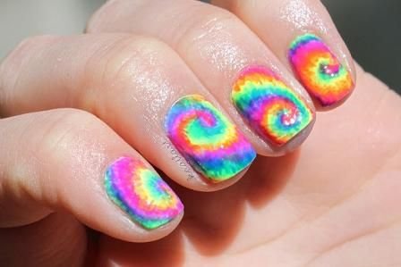 Tie Dye Nail Art