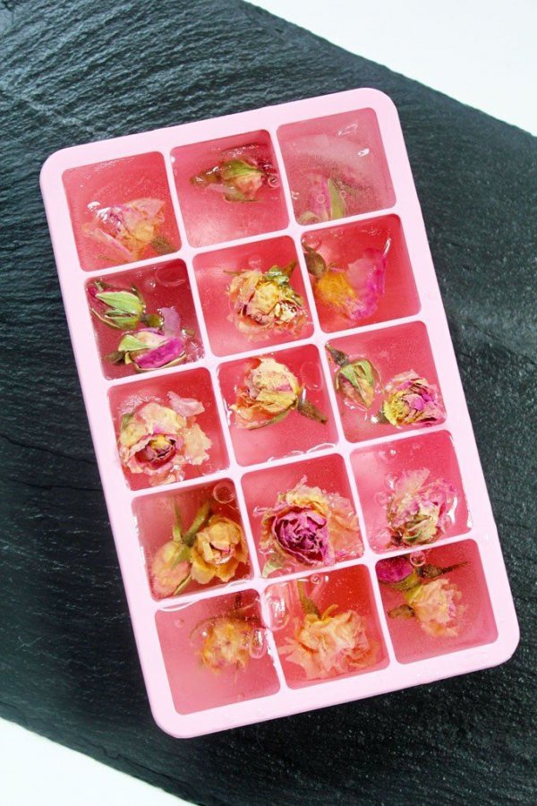 Rose Water Ice Cubes