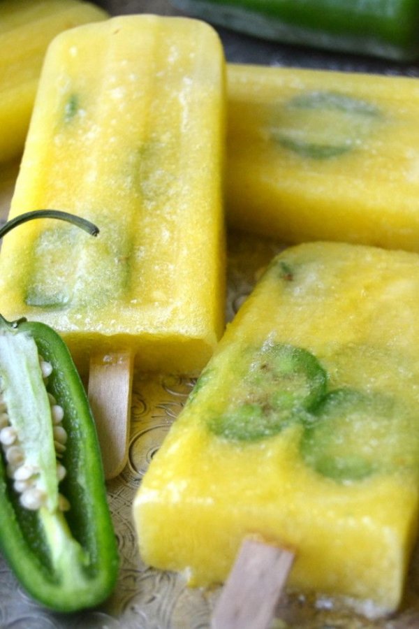 Pineapple Rum and Jalapeno Poptails