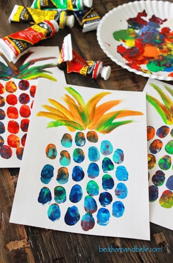 Pineapple Thumbprint Art