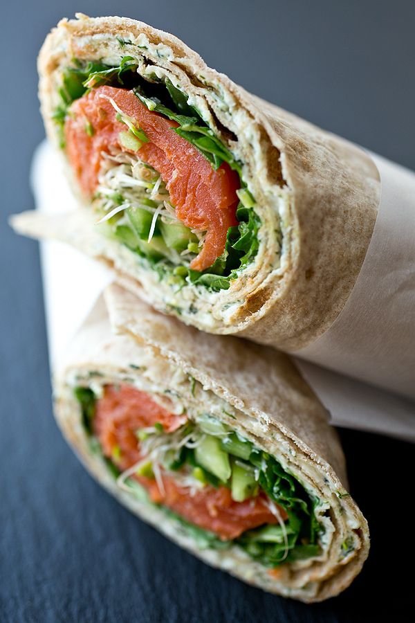 Smoked Salmon Lavash Wrap