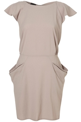 Topshop Zip Back Crepe Dress