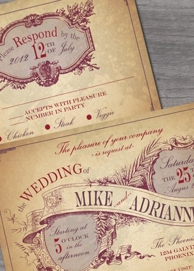 Vintage Style Invitations