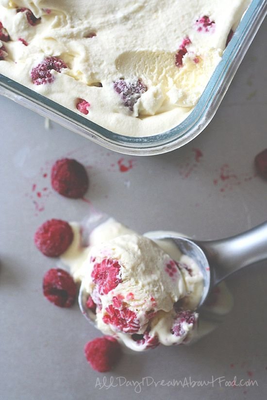 White Chocolate Raspberry Ice Cream