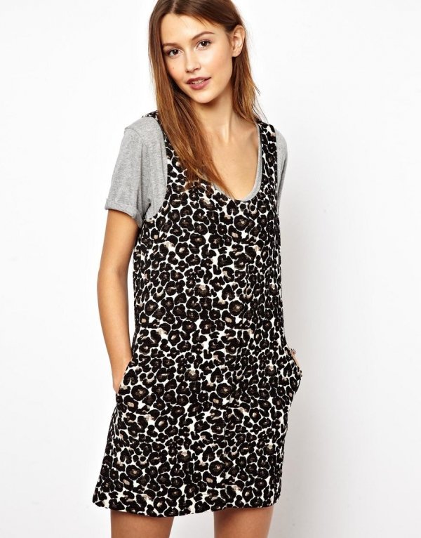 ASOS Africa Leopard Print Pinafore