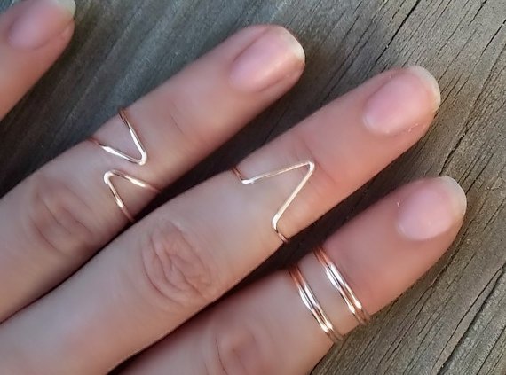 Rose Gold Midi Rings