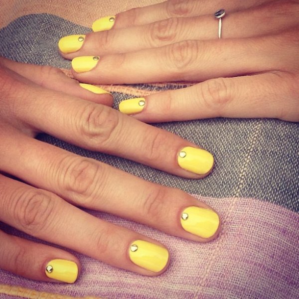 nail, manicure, yellow, nail care, finger,