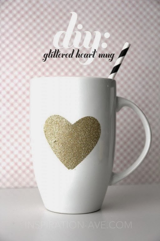 Glitter Heart Mug