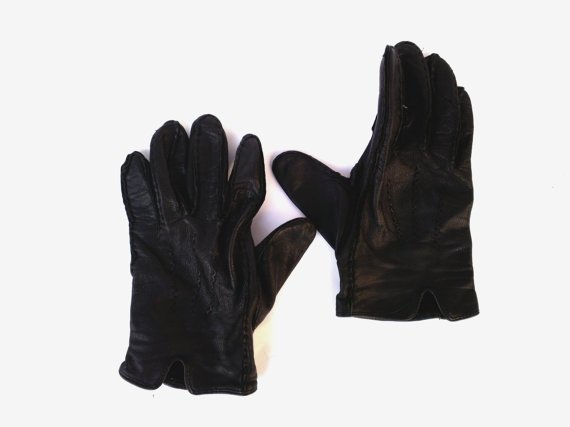 Black Leather Gloves