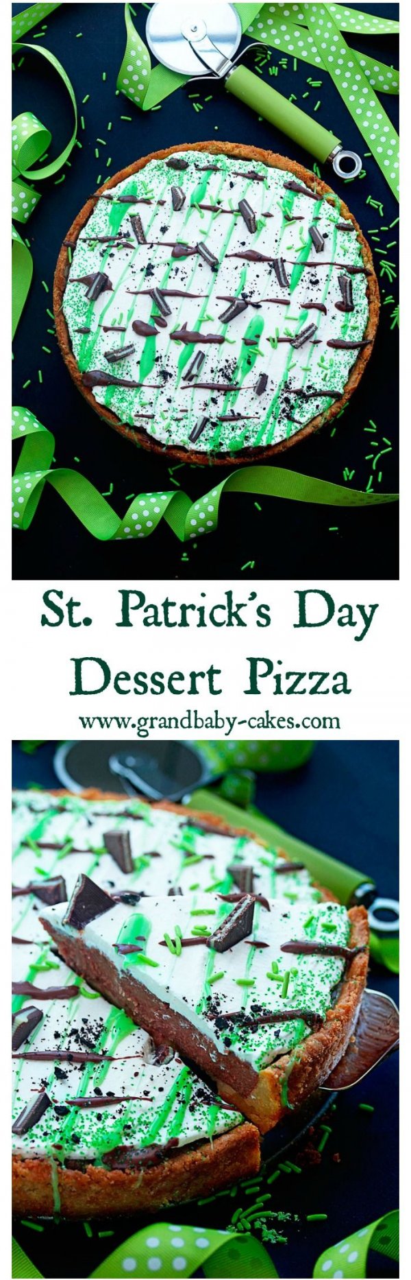 St. Patrick's Day Dessert Pizza