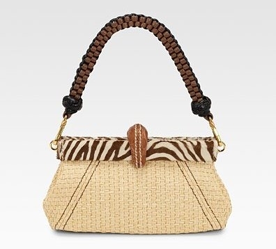 Prada Paglia Twist Straw Shoulder Bag