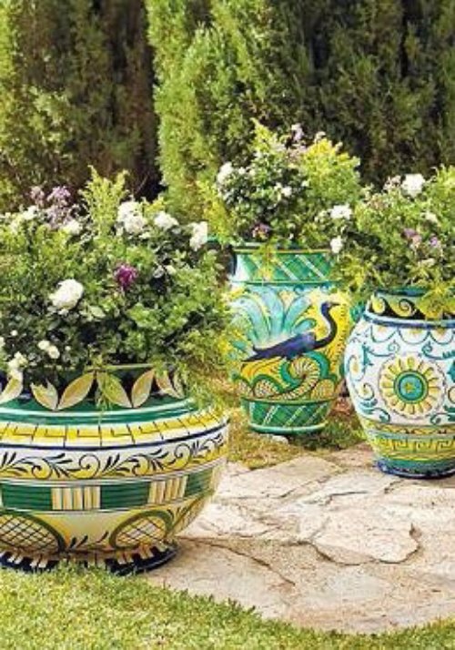 Liven up Your Outdoor Space with Bright Pots