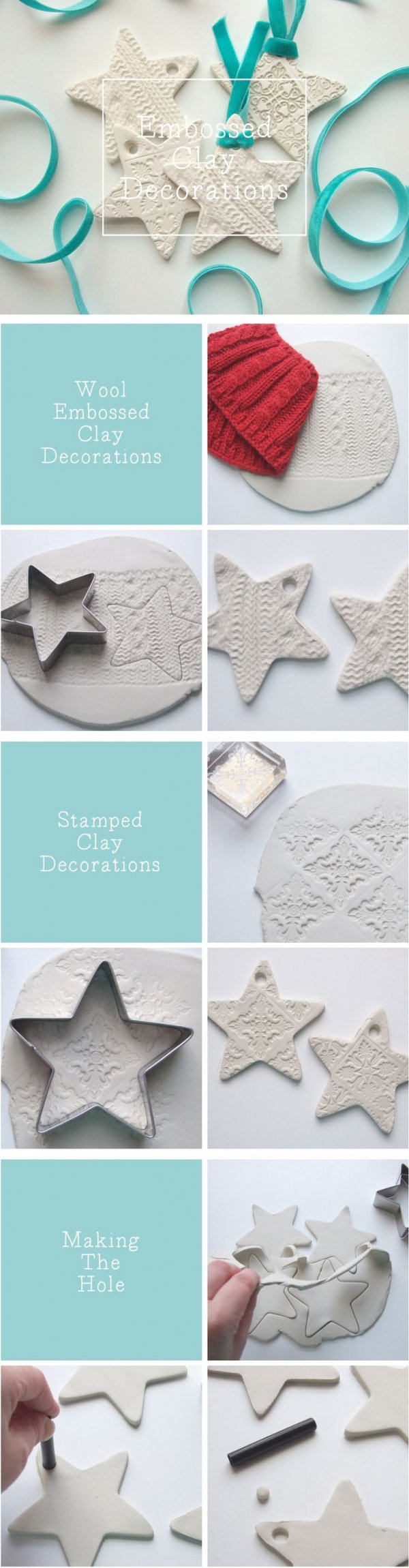 Embossed Clay Stars