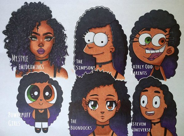 hair, hairstyle, cartoon, afro, illustration,