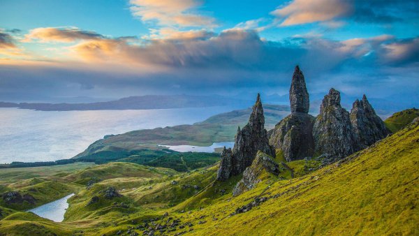 highland, mountainous landforms, sky, nature, mountain,