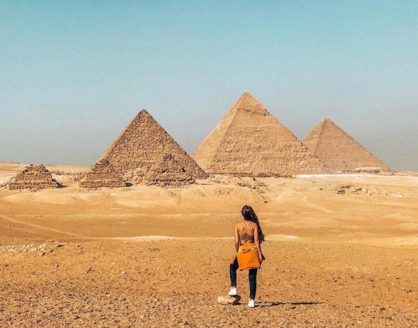 pyramid, sky, desert, monument, erg,