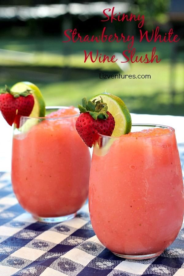 Skinny Strawberry White Wine Slush