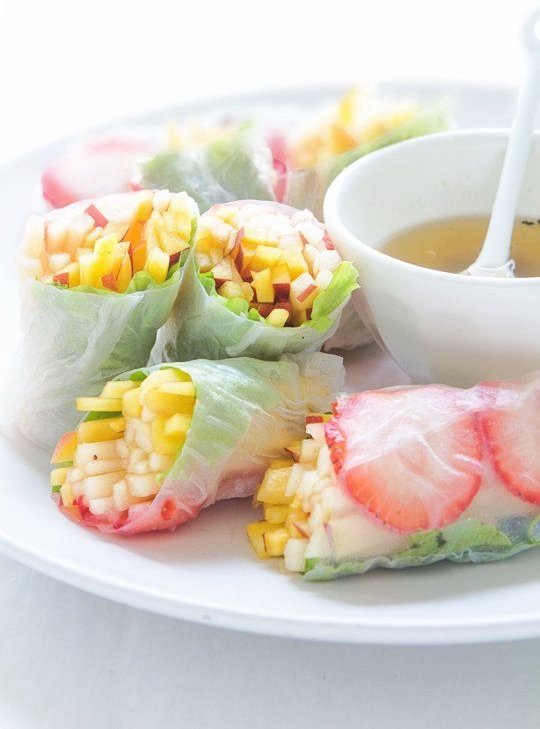 Summer Fruit Spring Rolls