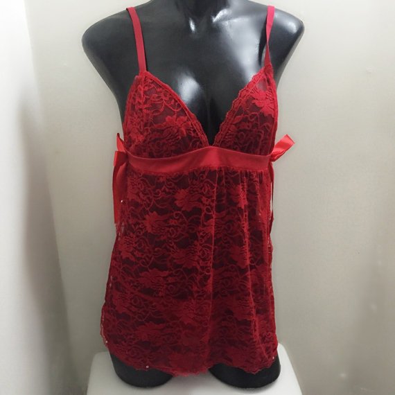 Red Lace Babydoll