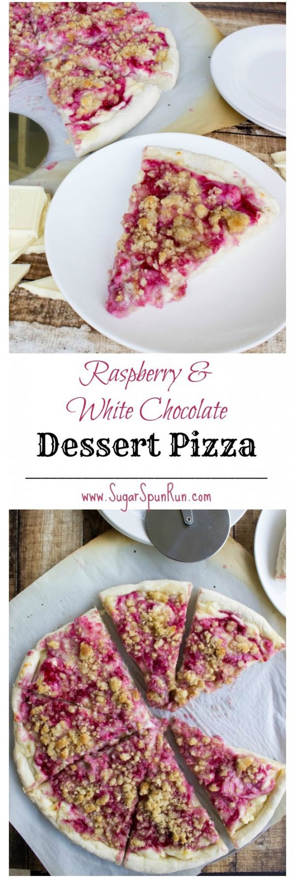 Raspberry White Chocolate Dessert Pizza