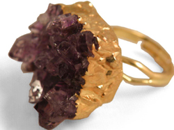 Nicole Mebane Raw Amethyst Ring