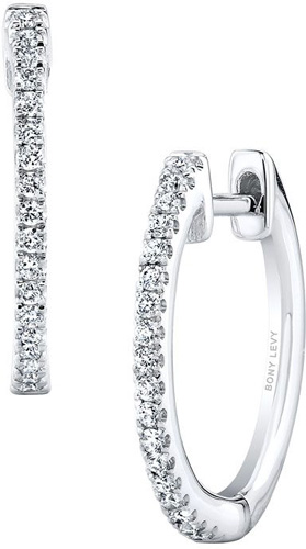 Bony Levy Diamond Hoop Earrings