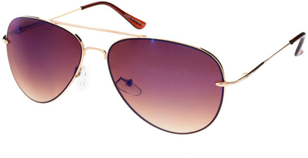 Rose Gold Aviator Sunglasses