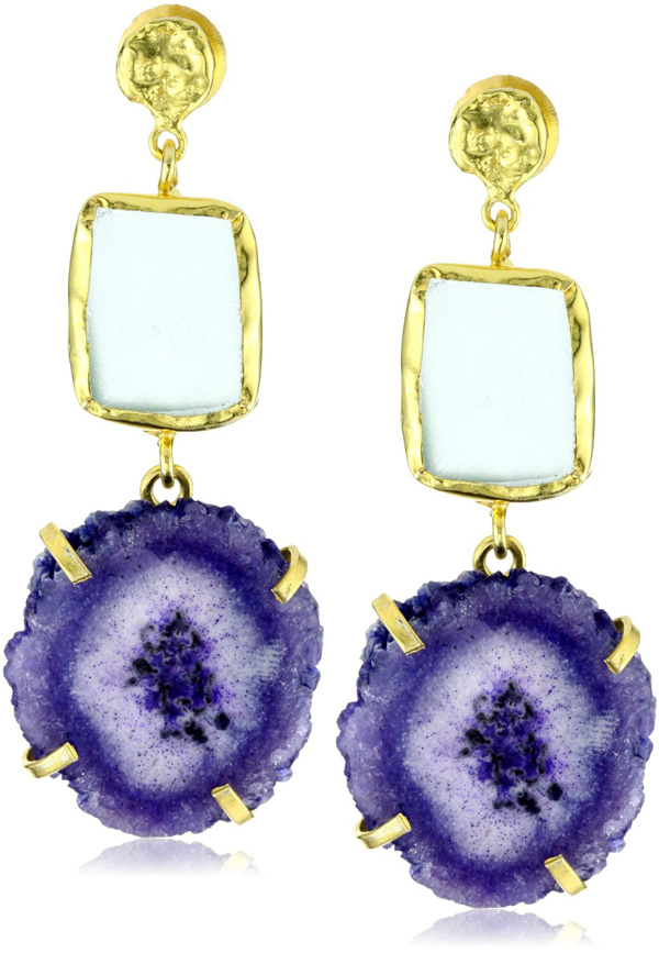 Druzy Stone Drop Earrings