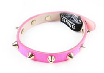 Leather Neon Stud Bracelet