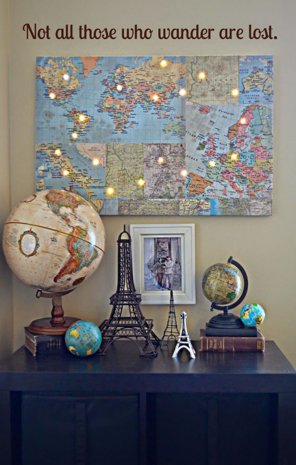 DIY World Map with Lights
