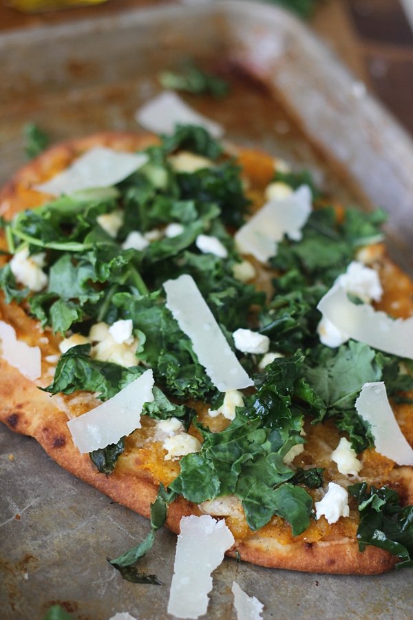 Squash and Kale Toasts