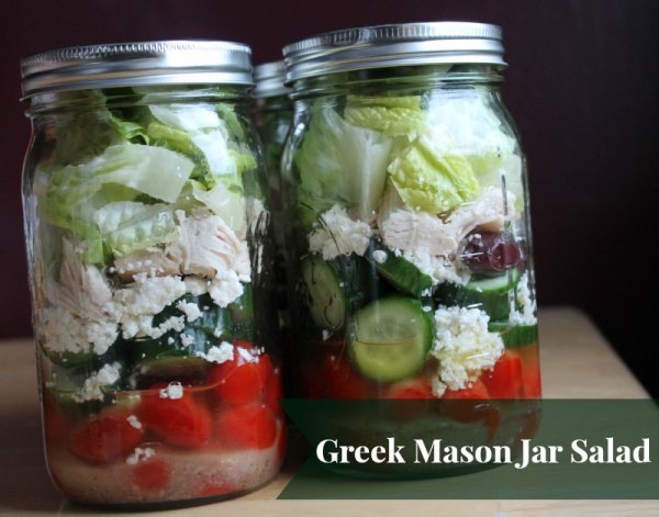 Greek Mason Jar Salad